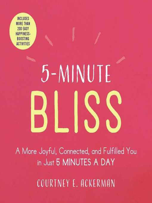 Title details for 5-Minute Bliss by Courtney E. Ackerman - Available